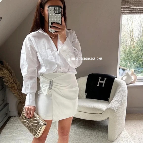 ZARA BLOGGER FAVE!!! High-Waisted Mini Skirt NWT LAST ONE!!! - Picture 10 of 16